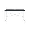 ACME Tennos Writing Desk, Black & Chrome Finish 93195