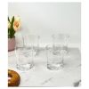 Oval Halo Acrylic Glasses Drinking Set of 4 DOF (12oz), Plastic Drinking Glasses, BPA Free Cocktail Glasses, Drinkware Set, Plastic Water Tumblers