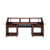 ACME Annette Music Desk, Walnut & Black Finish OF00994