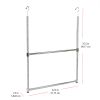 Oceanstar 2-Tier Portable Adjustable Closet Hanger Rod, Chrome