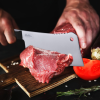 Orblue Premium Meat Cleaver - Stainless Steel Chef Butcher Knife for Cooking - Professional 7-Inch Blade for Precision Cutting - Perfect for Home Kitc