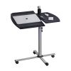 Techni Mobili Rolling Adjustable Laptop Cart, Graphite