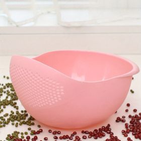 1pc/2pcs/3pcs Multi-Functional Kitchen Washing Basket Basin - Drain Water, Wash Rice, Perfect For Cleaning Vegetables And Fruits, And More With Conven (Color: Pink)