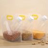 5pcs Food Storage Bags; Portable Folding Sealed Food Storage Containers With Lids; Clear Reusable Large Capacity Storage Bags; Moisture-proof Sealed B